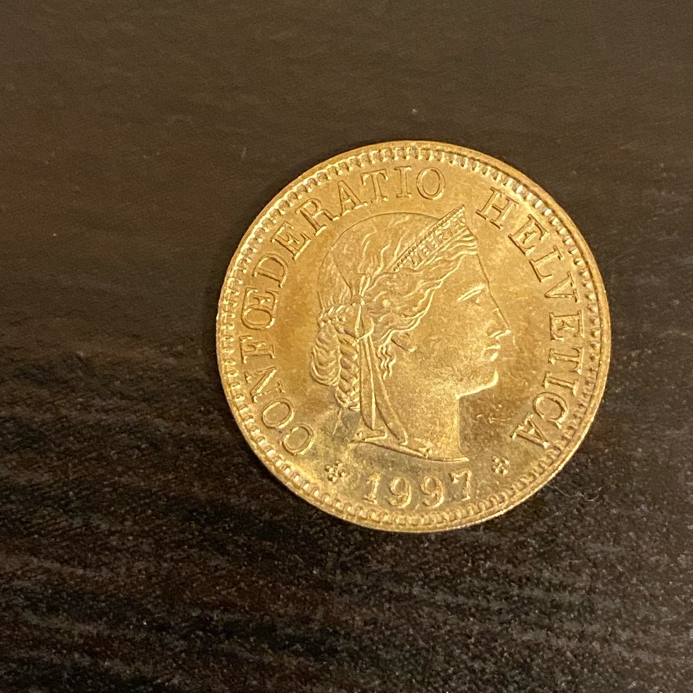5 rappen coin, Switzerland, 1997